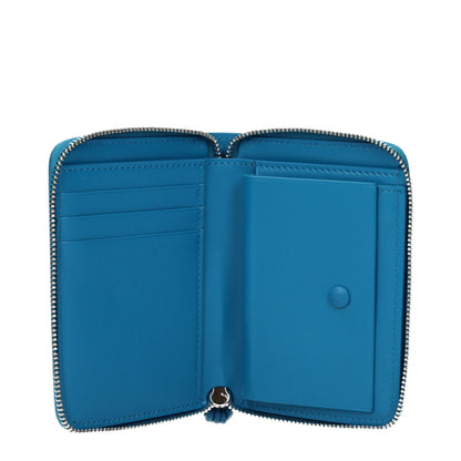 Portefeuilles en cuir bleu Jil Sander