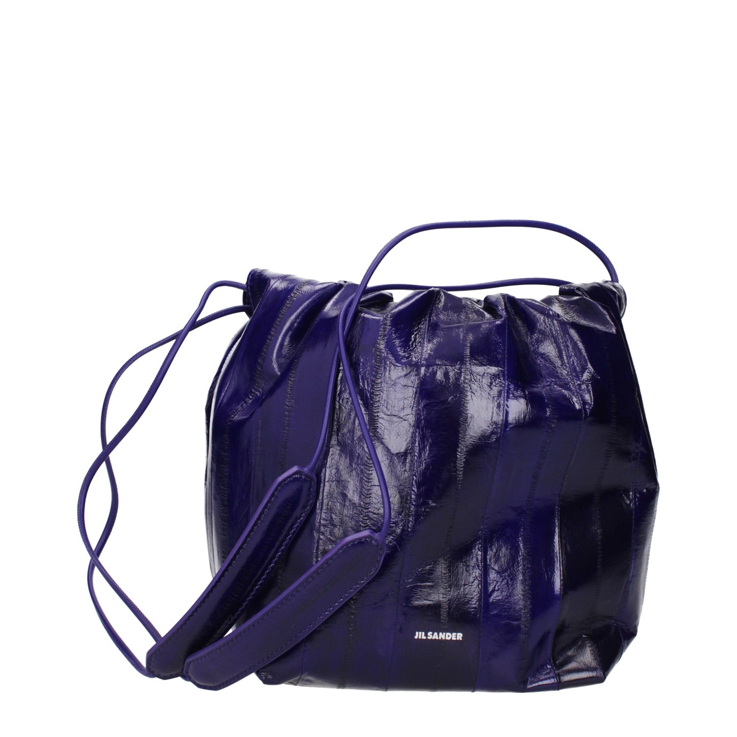 Sacs à bandoulière en cuir violet de Jil Sander