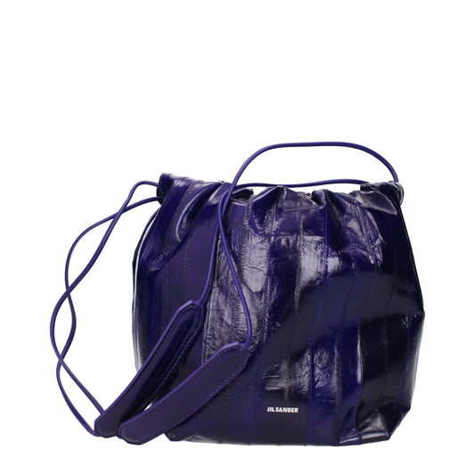 Sacs à bandoulière en cuir violet de Jil Sander