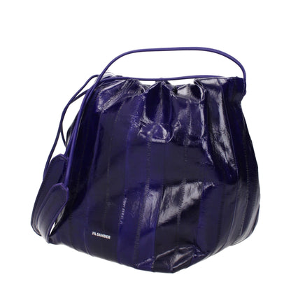 Sacs à bandoulière en cuir violet de Jil Sander