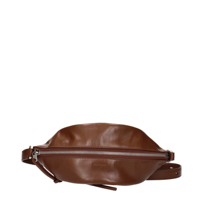 Sacs à bandoulière en cuir marron de Jil Sander