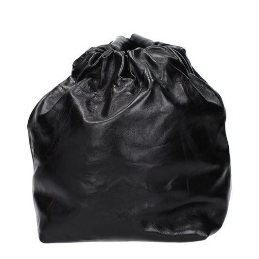 Sacs à main en cuir noir Jil Sander