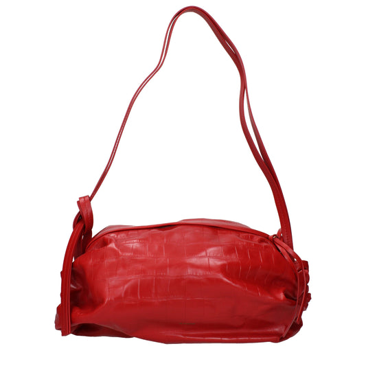 Sacs à bandoulière en cuir rouge de Jil Sander