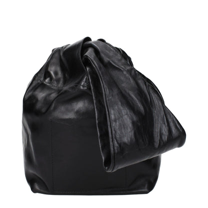 Sacs à main en cuir noir Jil Sander