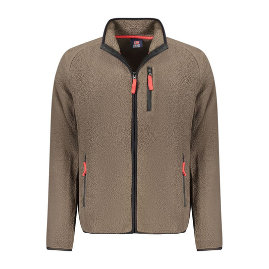 Norway 1963 Brown Polyester Long-Sleeved Sweater for Men