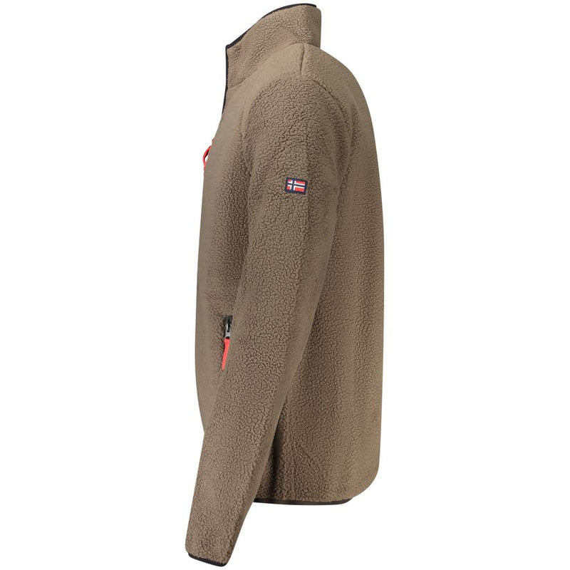 Noorse herensweater van polyester, bruin, 1963