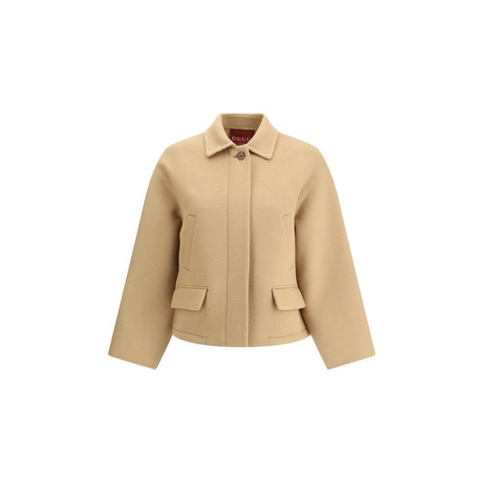 Caban en laine zippé Gucci