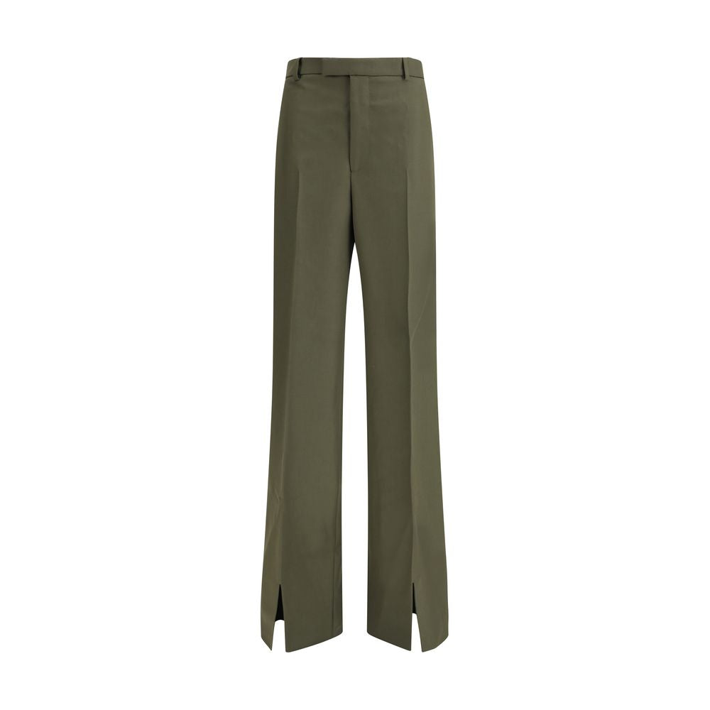 Pantalon en laine verte Gucci