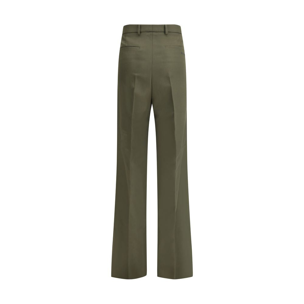 Pantalon en laine verte Gucci