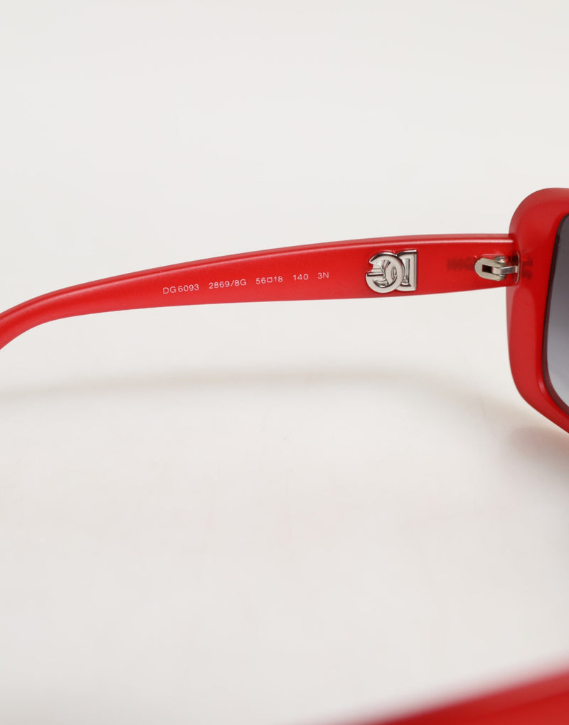 Dolce & Gabbana DG6093 Lunettes de soleil rectangulaires rouges