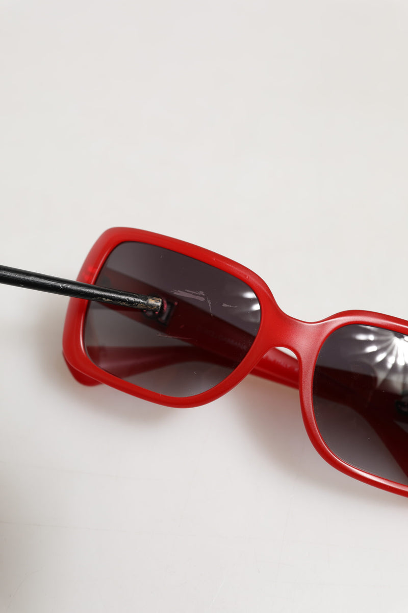 Dolce & Gabbana DG6093 Lunettes de soleil rectangulaires rouges