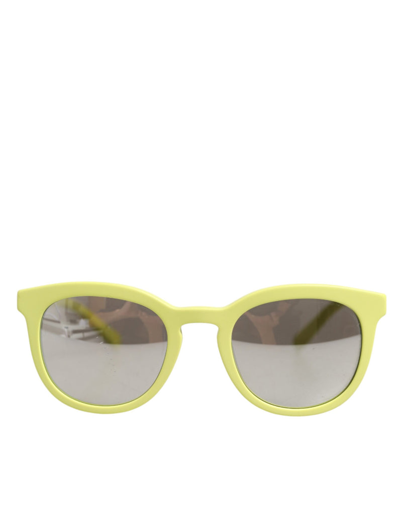 Dolce & Gabbana DG4324 Yellow Framed Mirrored Lenses Sunglasses