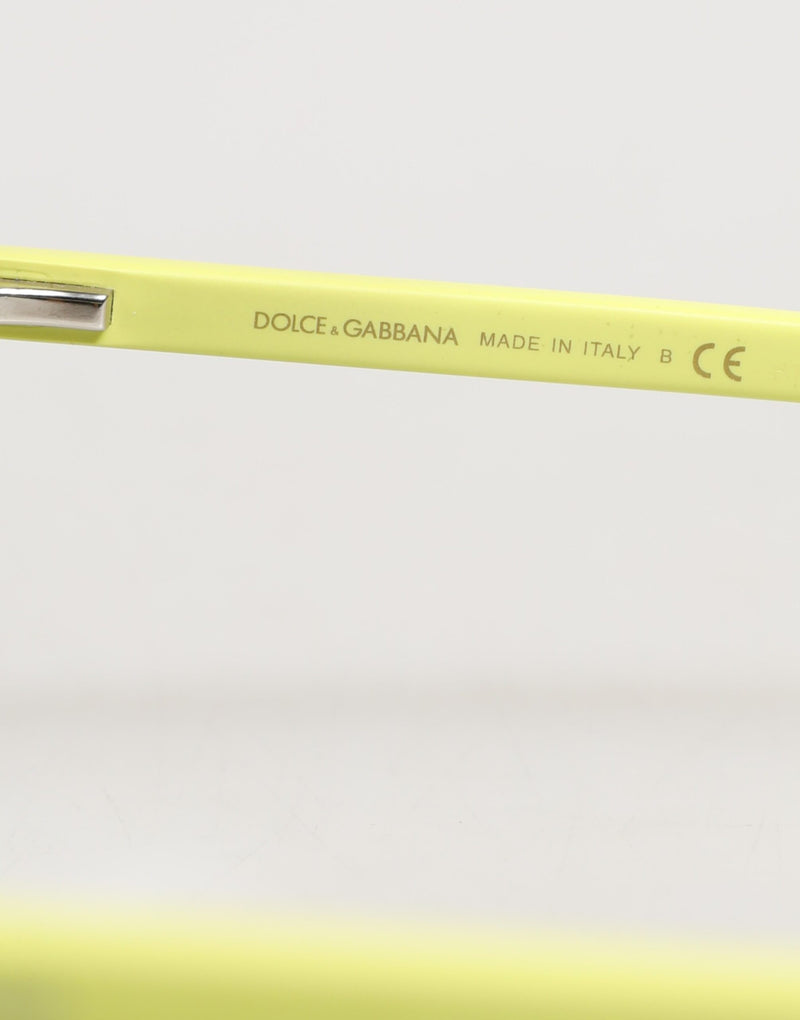 Dolce & Gabbana DG4324 Yellow Framed Mirrored Lenses Sunglasses