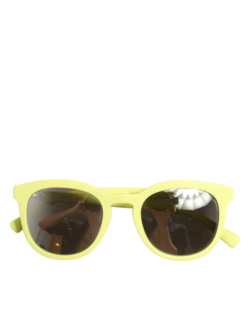 Dolce & Gabbana DG4324 Yellow Framed Mirrored Lenses Sunglasses