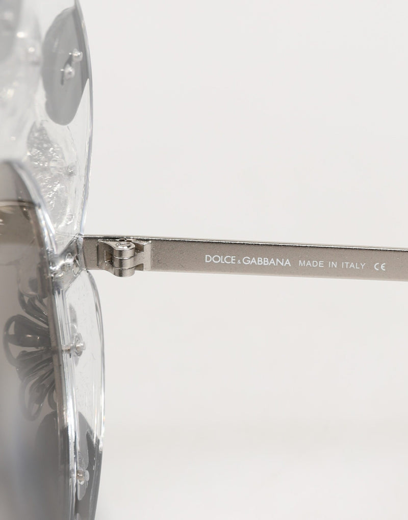 Dolce & Gabbana DG4292 Transparent Round Crystal Flowers Sunglasses