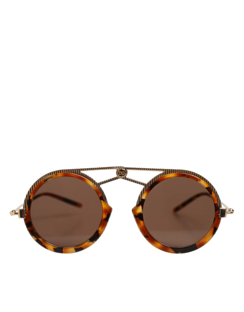 Dolce & Gabbana Gold Havana Frame DG Fatto A Mano Sunglasses