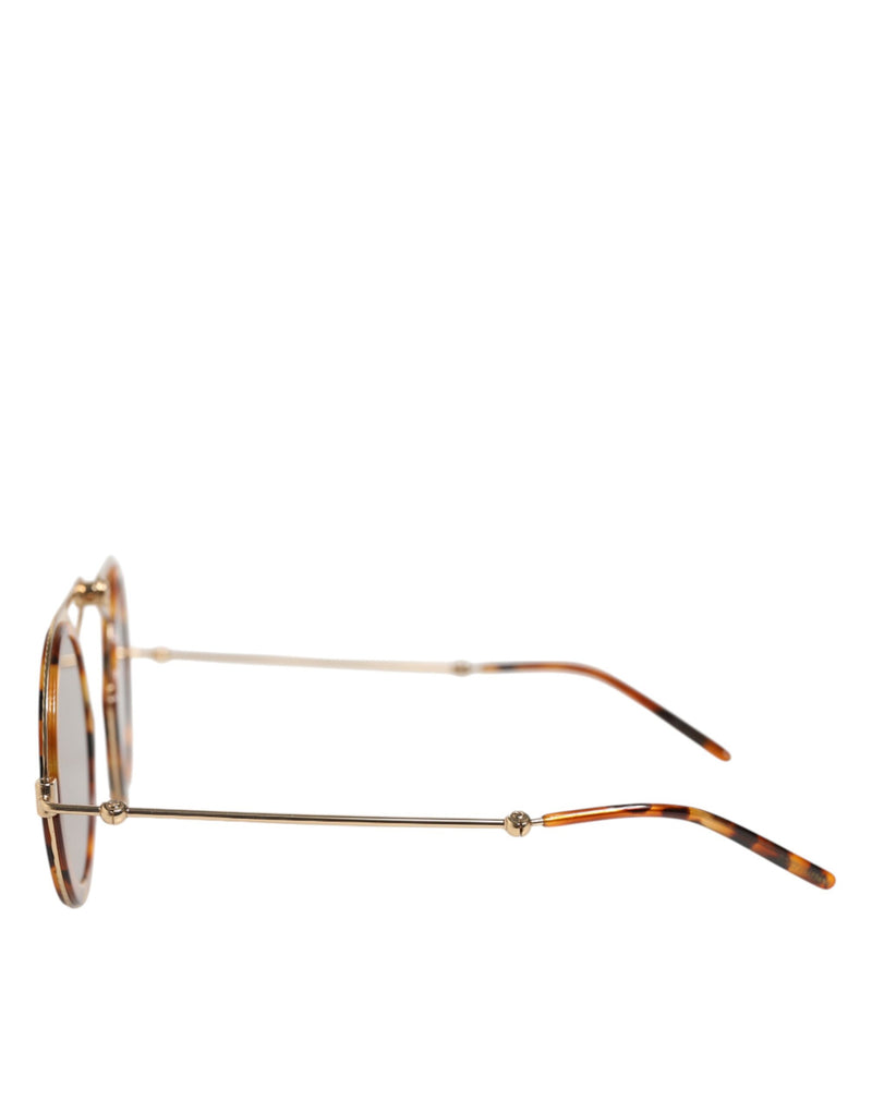 Dolce & Gabbana Gold Havana Frame DG Fatto A Mano Sunglasses