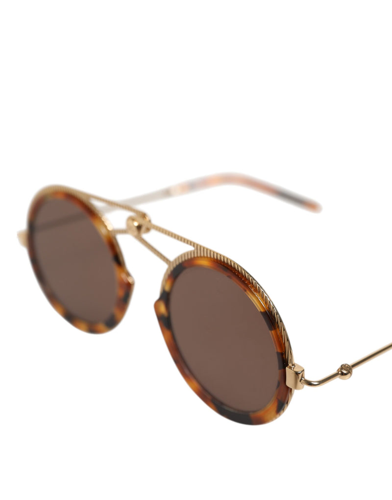 Dolce & Gabbana Gold Havana Frame DG Fatto A Mano Sunglasses