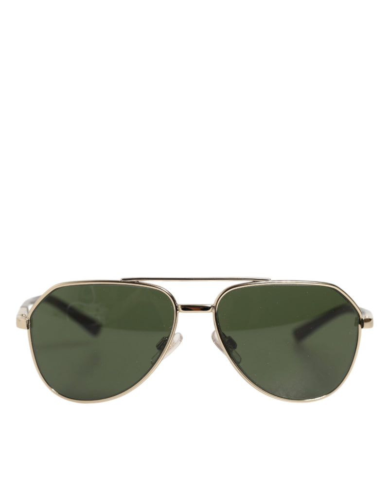 Dolce & Gabbana DG2125 Silver Frame Aviator Sunglasses