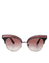 Dolce & Gabbana DG6109 Lunettes de soleil Cat Eye Noir Rose Miroitées