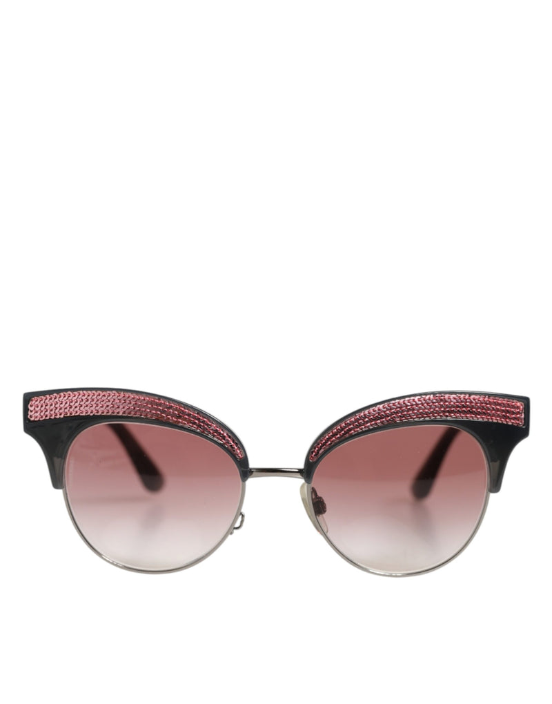 Dolce & Gabbana DG6109 Black Pink Mirrored Cat Eye Sunglasses