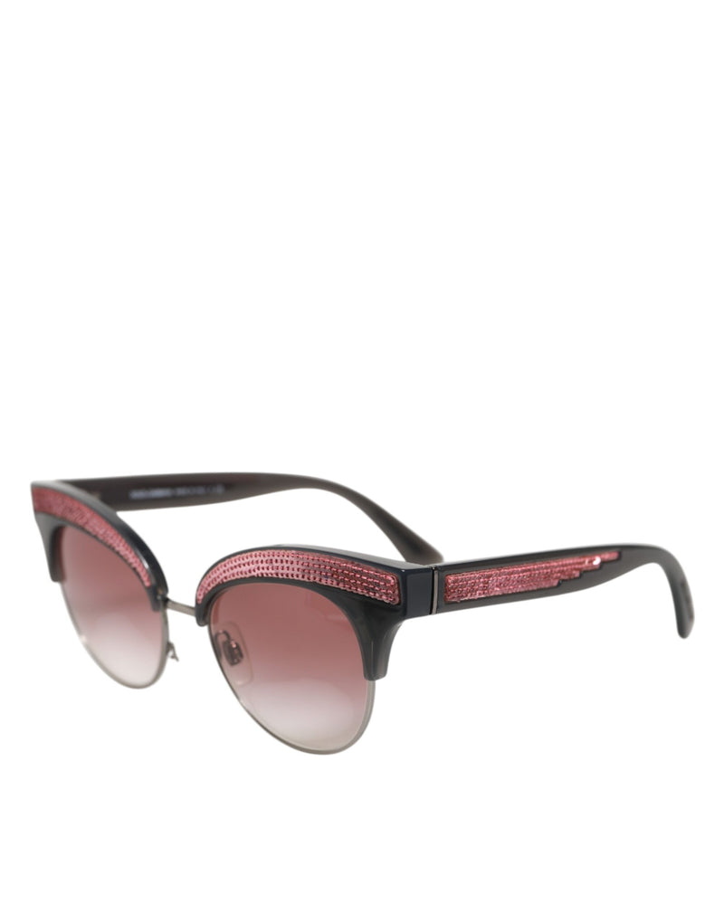 Dolce & Gabbana DG6109 Black Pink Mirrored Cat Eye Sunglasses