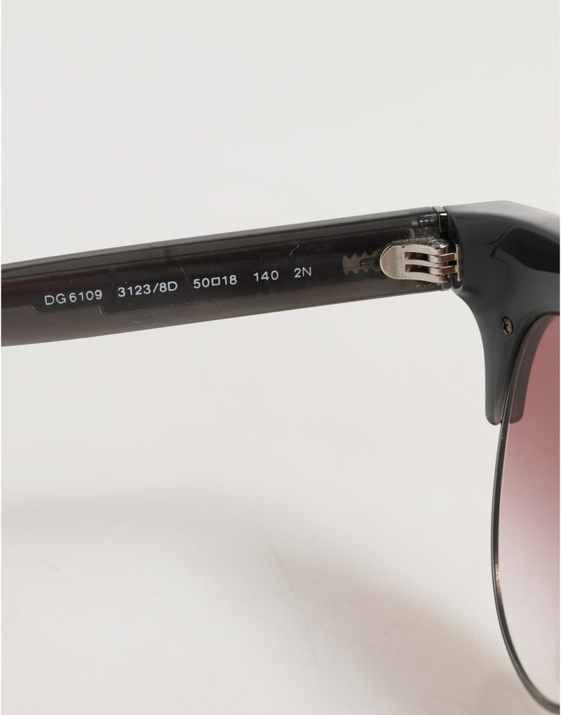 Dolce & Gabbana DG6109 Black Pink Mirrored Cat Eye Sunglasses