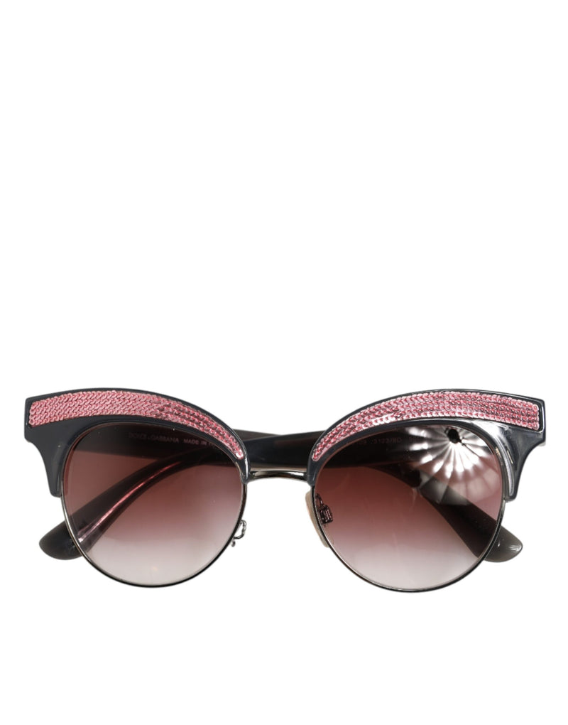 Dolce & Gabbana DG6109 Black Pink Mirrored Cat Eye Sunglasses