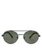 Dolce & Gabbana Matte Black Steel Frame Gray Lens Sunglasses