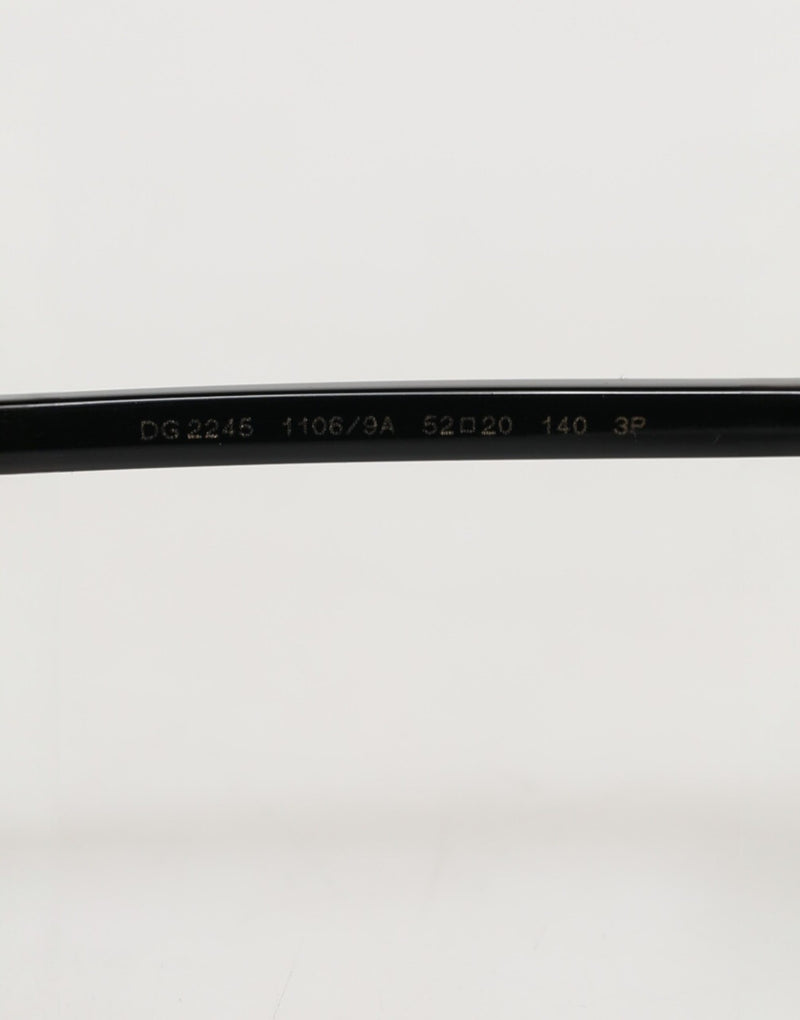 Dolce & Gabbana DG2245 Matte Black Steel Frame Sunglasses