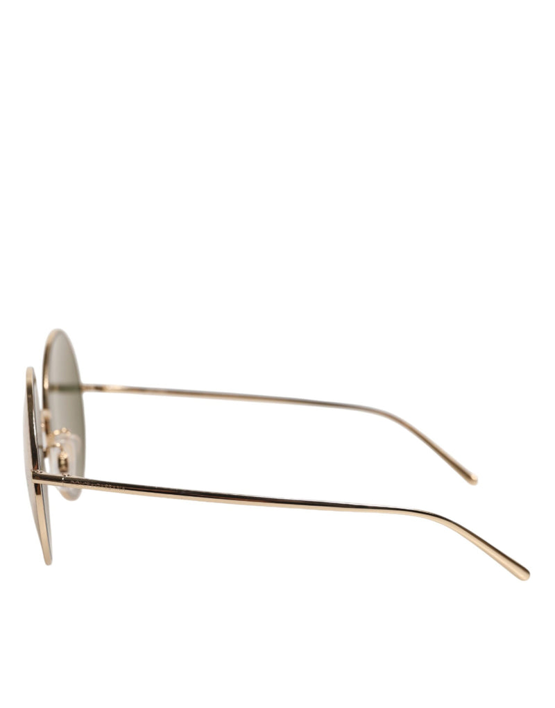 Dolce & Gabbana DG2215K Gold Metal Round Sunglasses