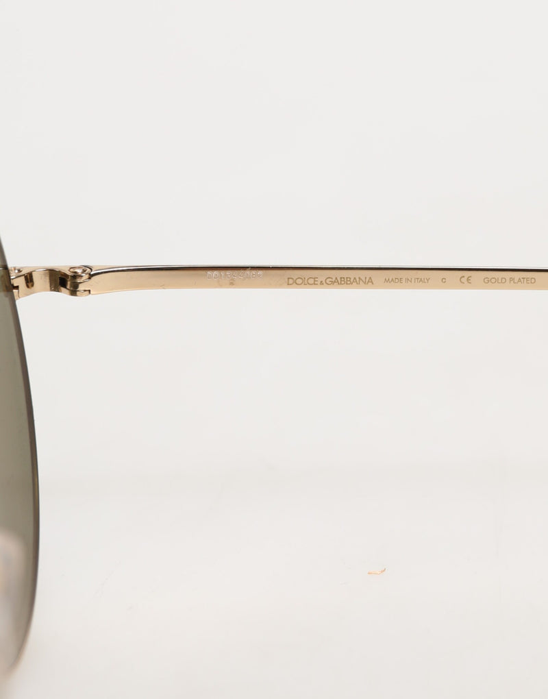 Dolce & Gabbana DG2215K Gold Metal Round Sunglasses