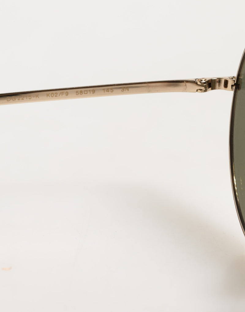 Dolce & Gabbana DG2215K Gold Metal Round Sunglasses