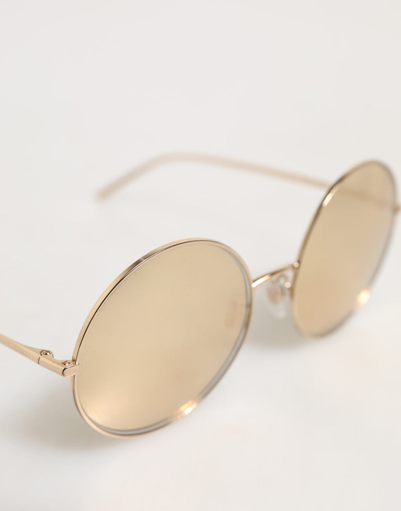 Dolce & Gabbana DG2215K Gold Metal Round Sunglasses
