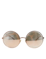 Dolce & Gabbana DG2215K Lunettes de Soleil Rondes en Métal Doré