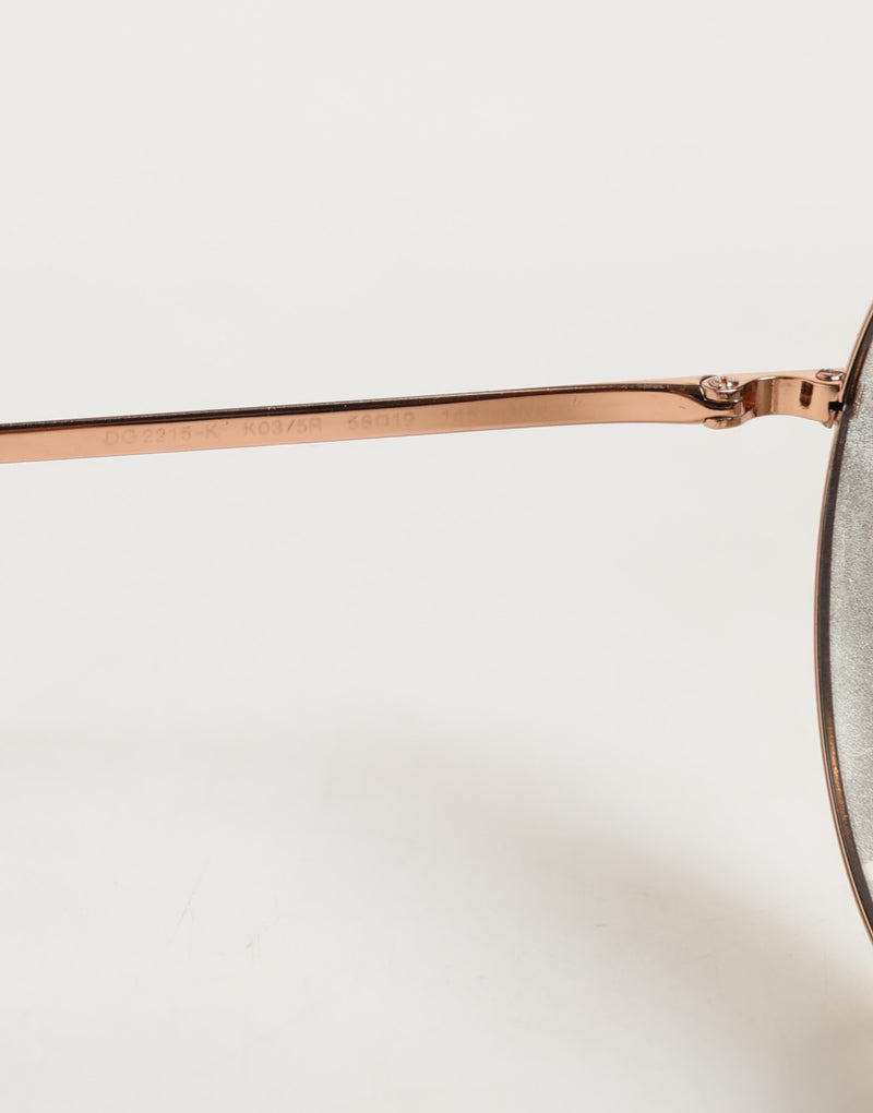 Dolce & Gabbana DG2215K Gold Metal Round Sunglasses