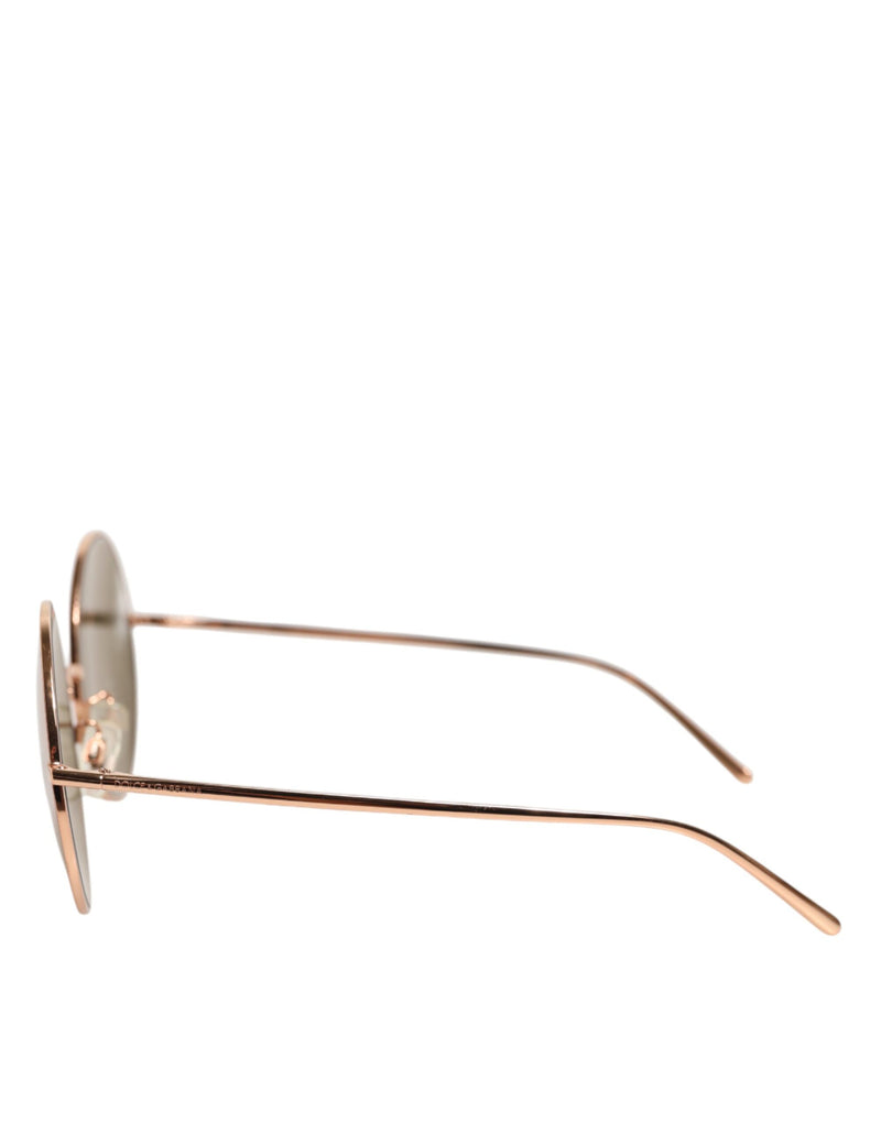 Dolce & Gabbana DG2215K Gold Metal Round Sunglasses for Women