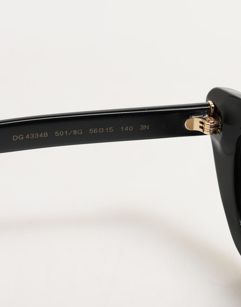 Dolce & Gabbana DG4334B Black Re-Edition Cat-Eye Sunglasses