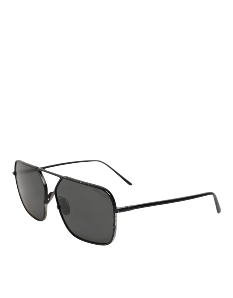 Dolce & Gabbana Lunettes de Soleil Carrées en Métal Noir