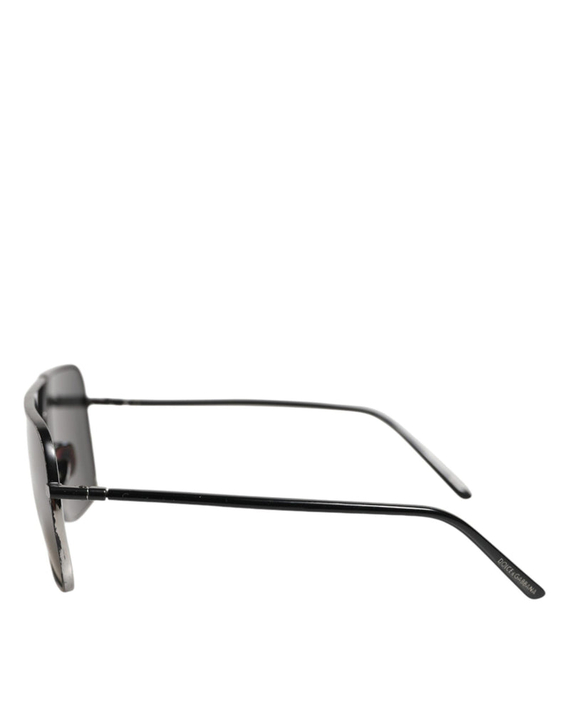 Dolce & Gabbana Lunettes de Soleil Carrées en Métal Noir