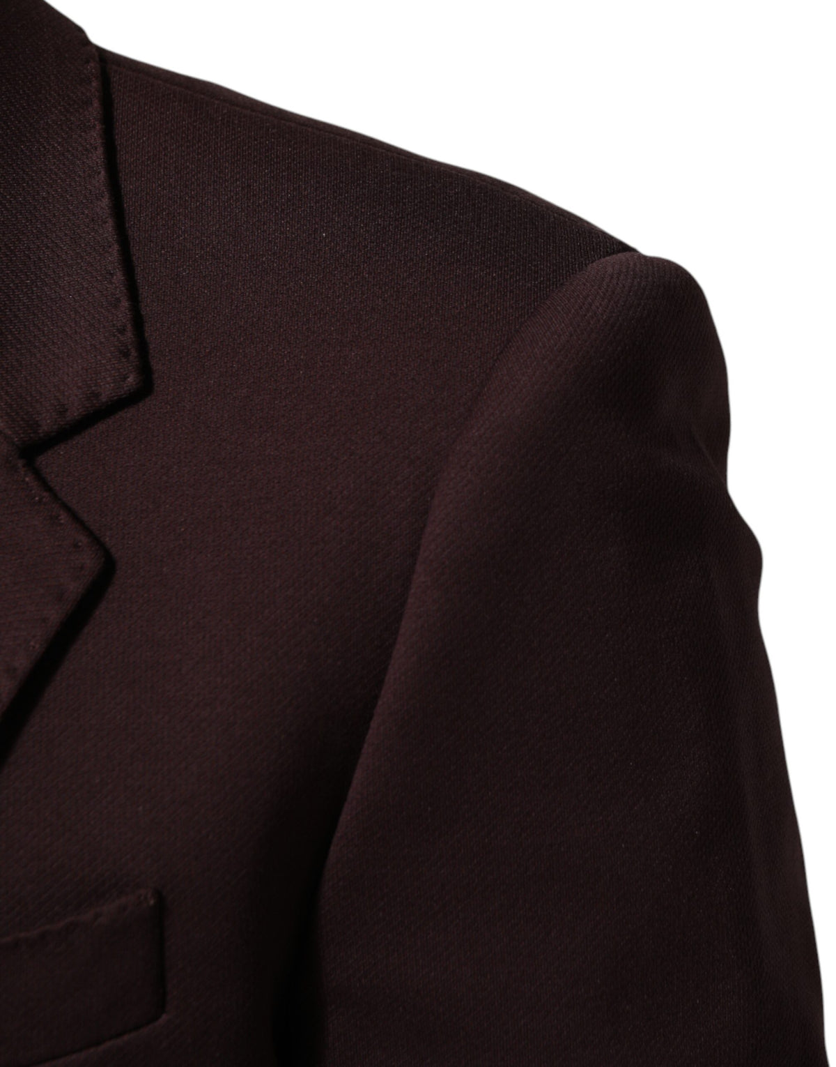 Veste de costume Dolce &amp; Gabbana bordeaux en coton à deux boutons