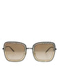 Dolce & Gabbana DG2225 Black Gold Lace Frame Brown Gradient Sunglasses
