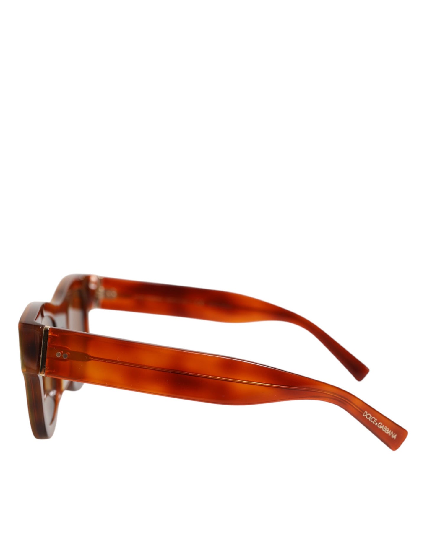 Lunettes de soleil carrées pour homme et femme Dolce &amp; Gabbana DG4391 en acétate vert et marron.