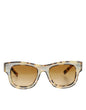 Lunettes de soleil Dolce &amp; Gabbana DG4379F en acétate blanc effet écaille de tortue dégradé.