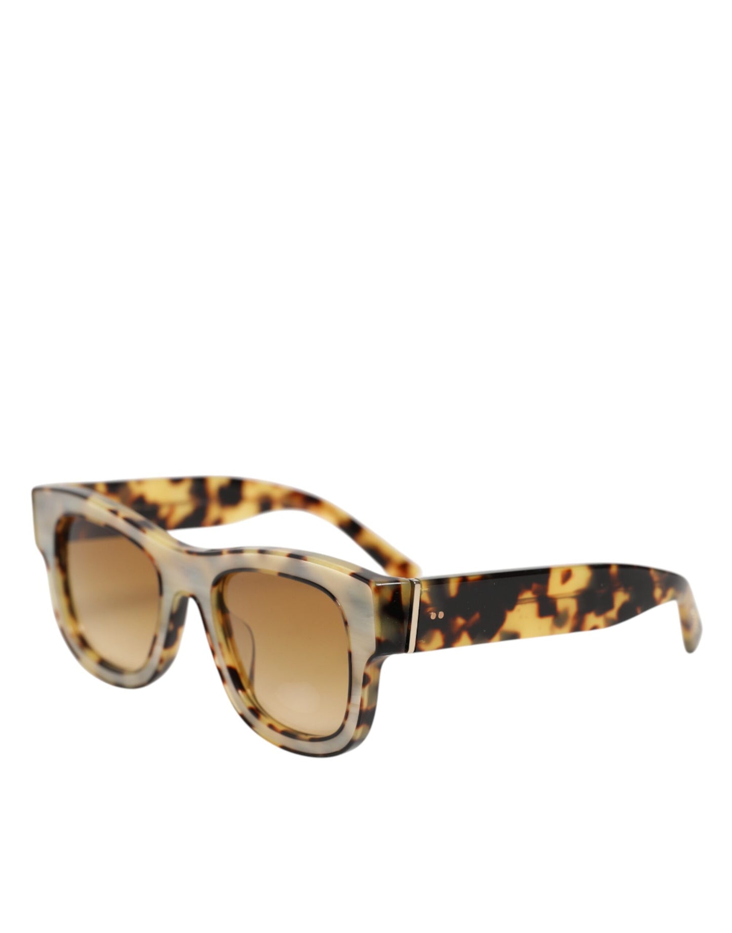 Lunettes de soleil Dolce &amp; Gabbana DG4379F en acétate blanc effet écaille de tortue dégradé.