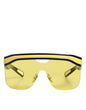 Lunettes de soleil pare-soleil Dolce &amp; Gabbana DG6162, noir, jaune, blanc, en polyamide.