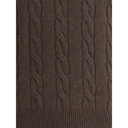 Aragona Cashmere Braided Turtleneck Sweater