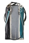 Pochette pour téléphone à bandoulière croisée en cuir bleu Dolce & Gabbana avec emplacement pour cartes et fente pour le cou.