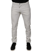 Jean slim en coton blanc extensible pour homme Dolce &amp; Gabbana