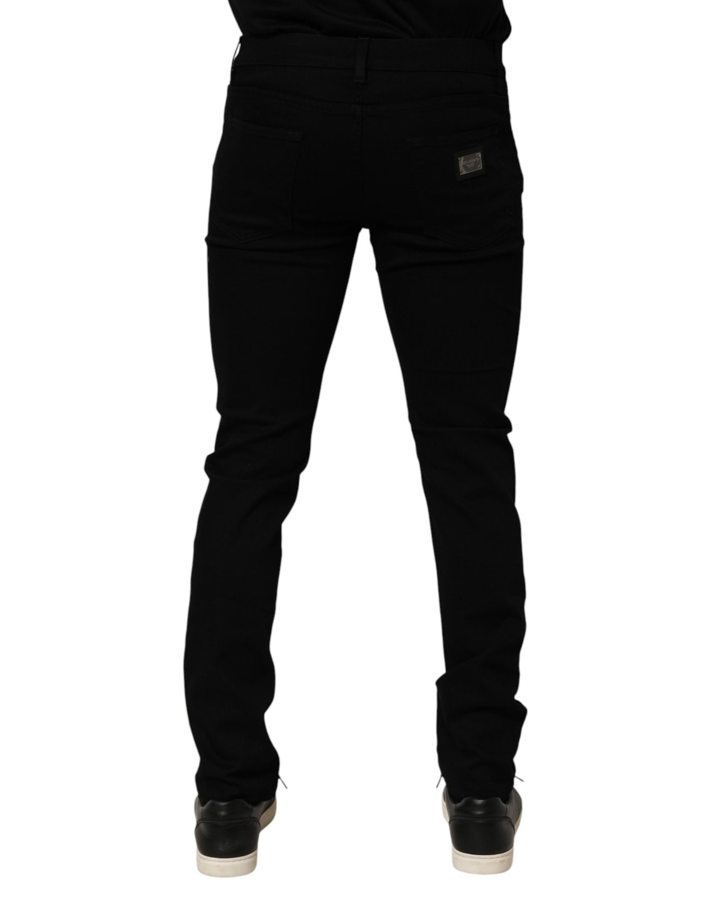 Jean en coton noir extensible à coupe slim pour homme de Dolce &amp; Gabbana